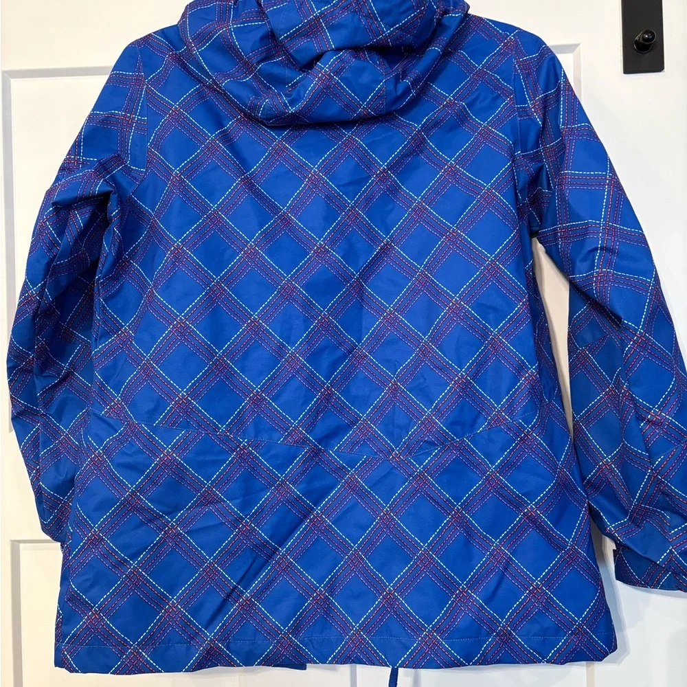 Girls Youth Large Columbia Blue Omni Tech Jacket With Pink Inner Lining Outgrown